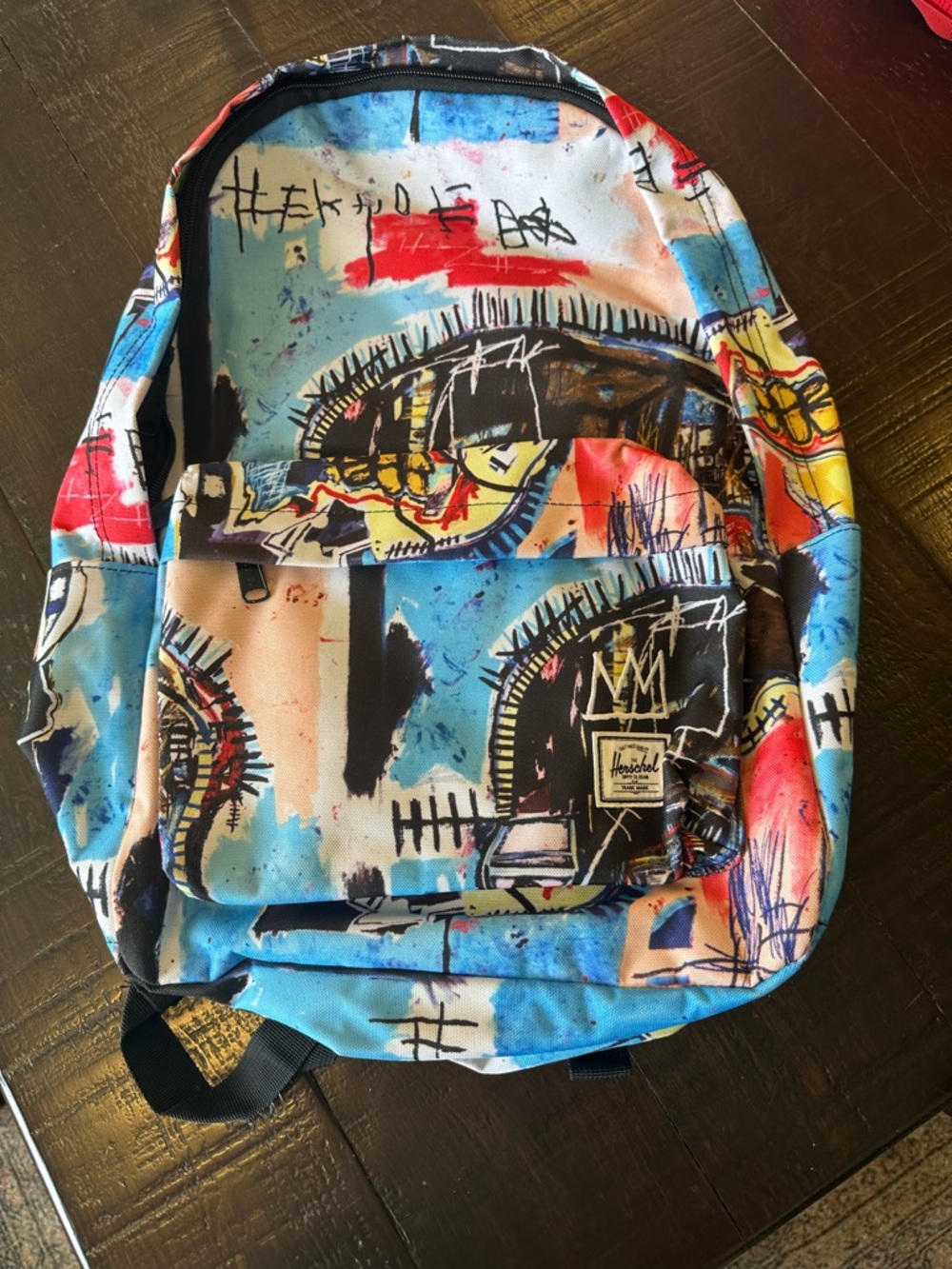 Herschel Basquiat Multicolor Graffiti Print Backpack - Blue Accents
